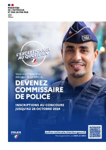 Affiche devenez commissaire de police