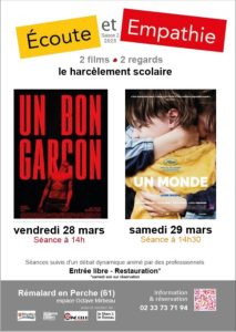 Affiche des journées écoute et empathie avec deux films et des débats