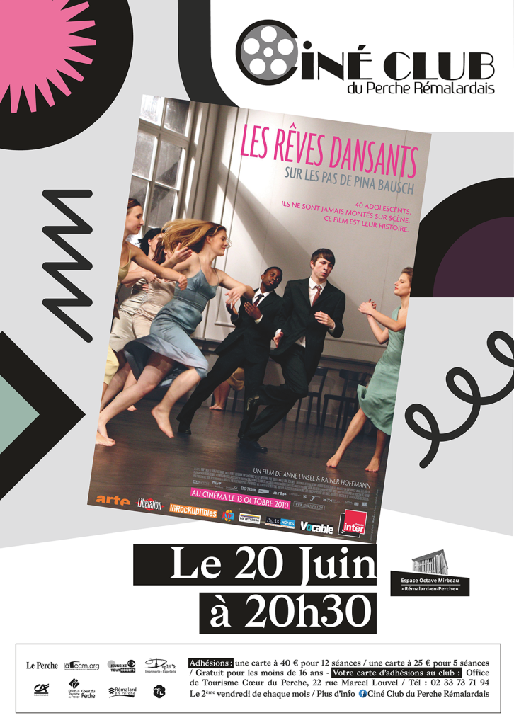 Affiche du ciné-club avec le film Les rêves dansants