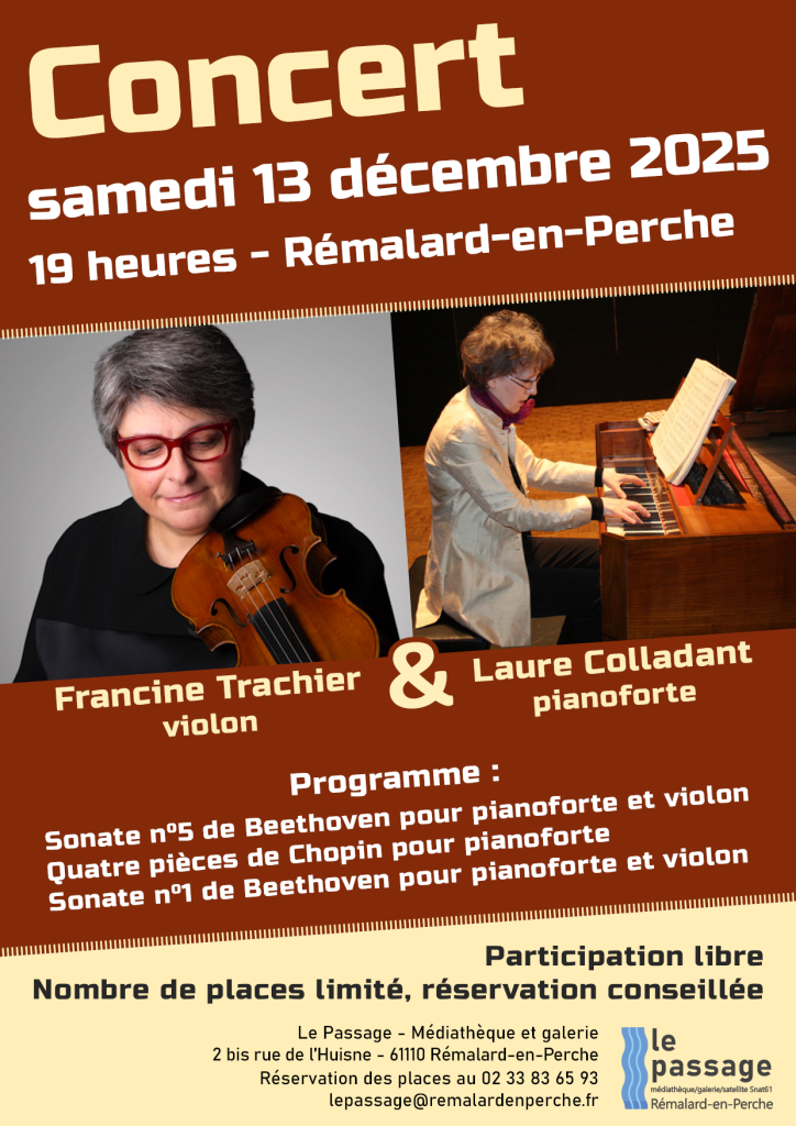 Affiche du concert du 13 décembre au Passage