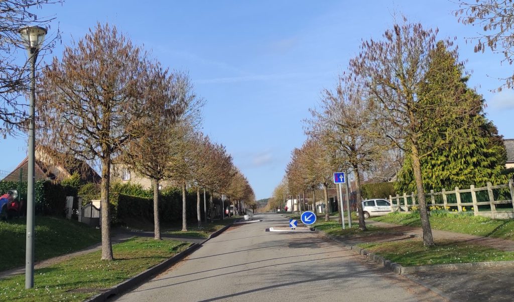 Image montrant une chicane de l'avenue Albert de Mun