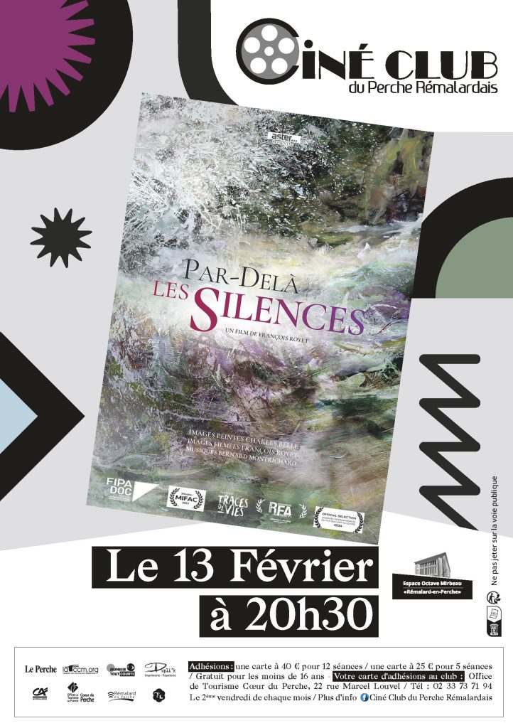 Affiche du ciné-club pour le film documentaire Par-delà les silences.