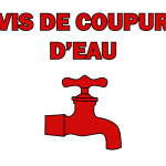 Image d'avis de coupure d'eau montrant un robinet