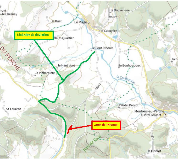 Plan de la déviation