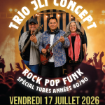 Affiche montrant les musiciens du trio JLT