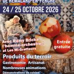 Affiche de la Foire d'automne montrant des pommes