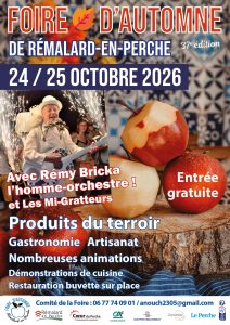 Affiche de la Foire d'automne montrant des pommes