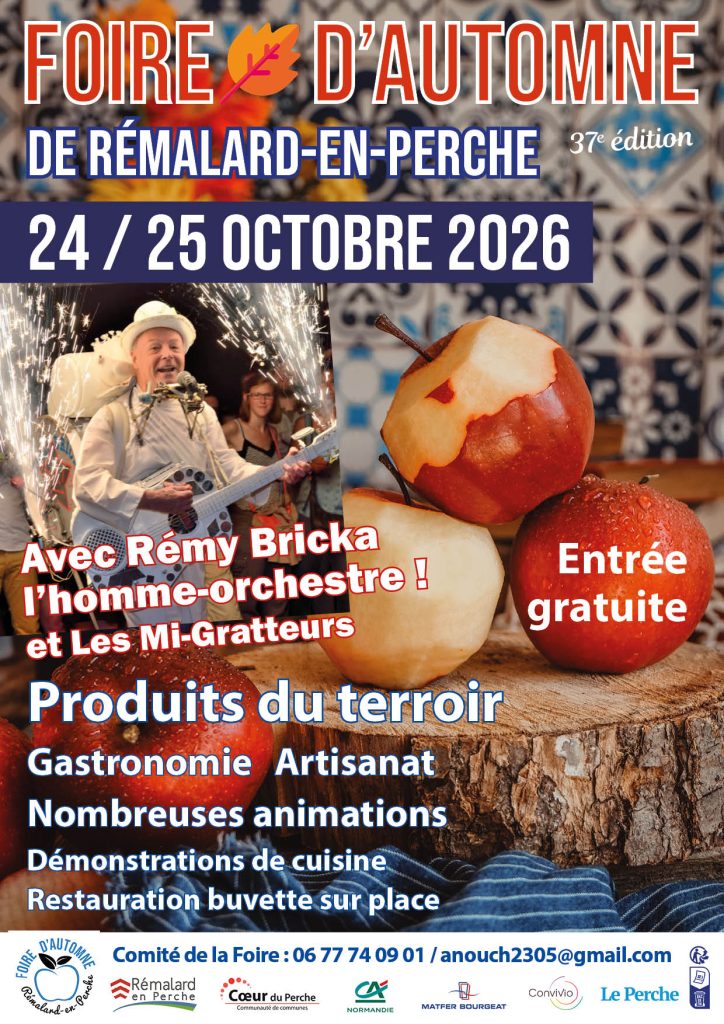 Affiche de la Foire d'automne montrant des pommes